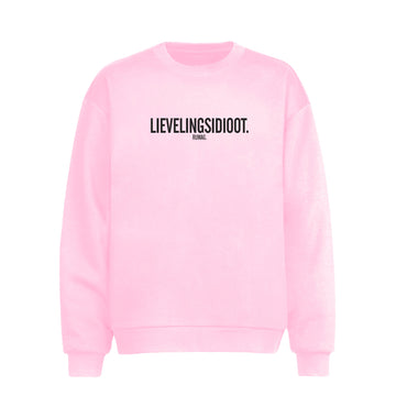 Unisex sweater 'LIEVELINGSIDIOOT'